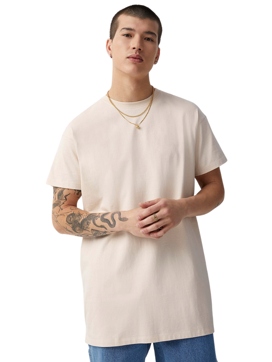Half Sleeves Round Neck White T-Shirt