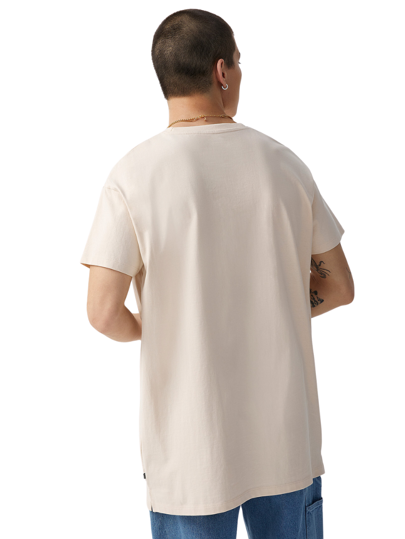 Half Sleeves Round Neck White T-Shirt