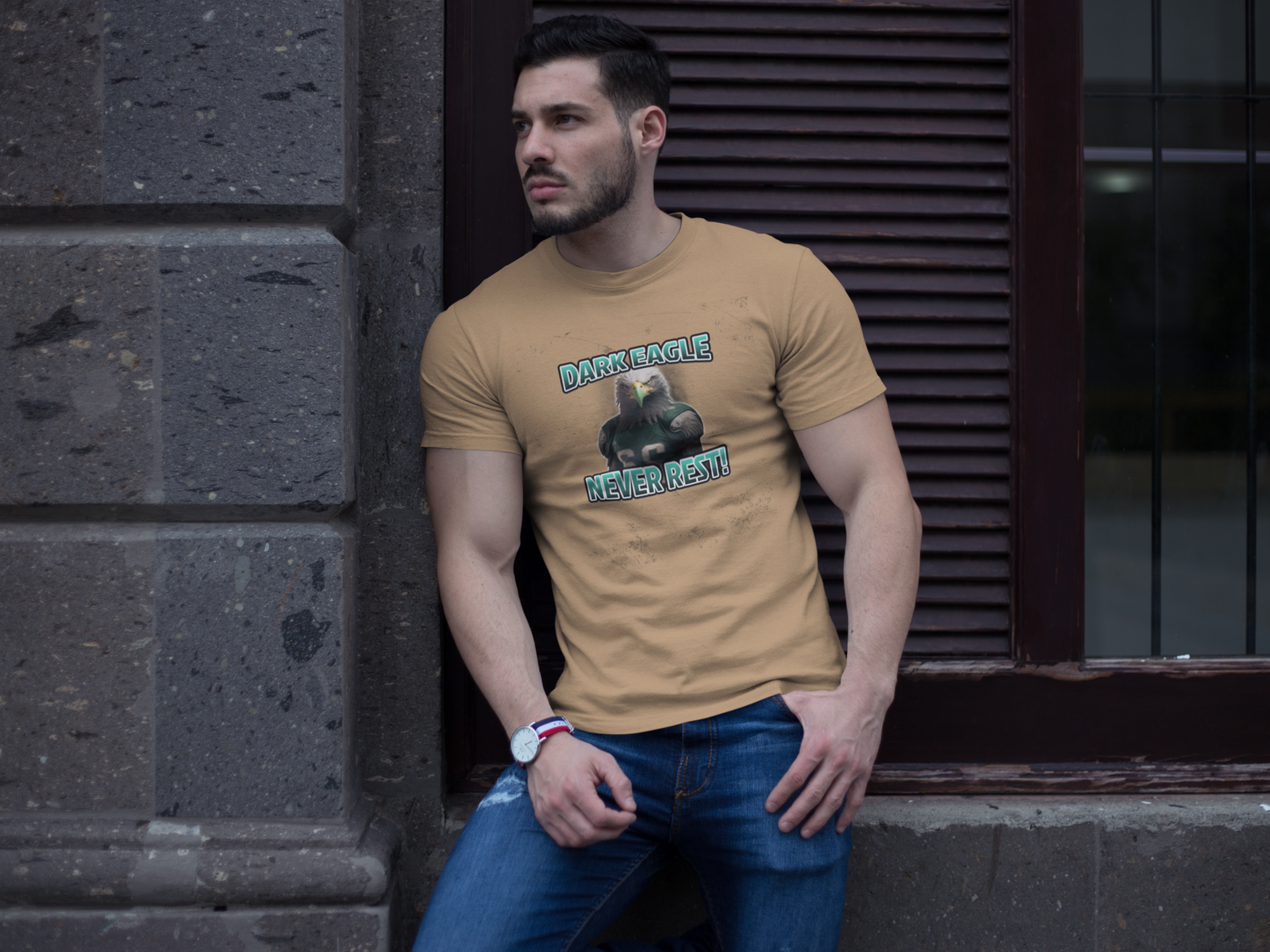 Men Round Neck Printed T Shirt