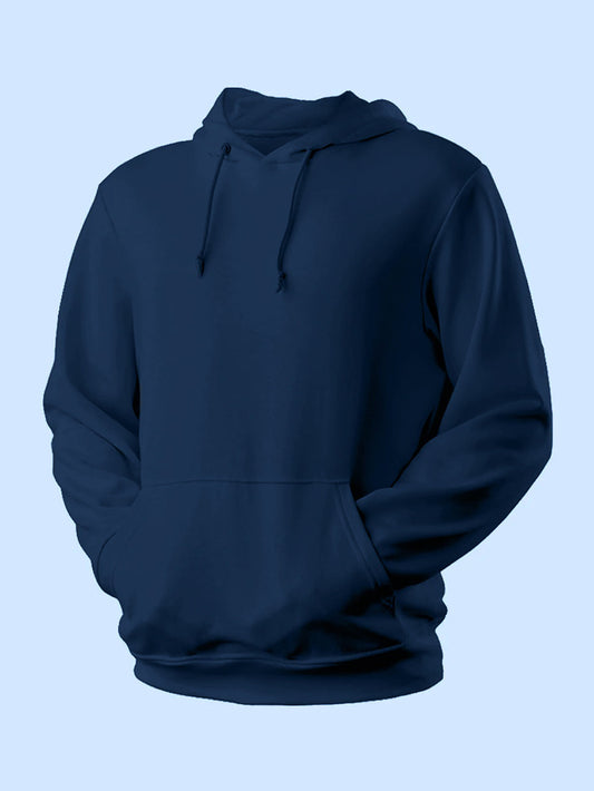Elegant Hoodie for Men - Navy Blue