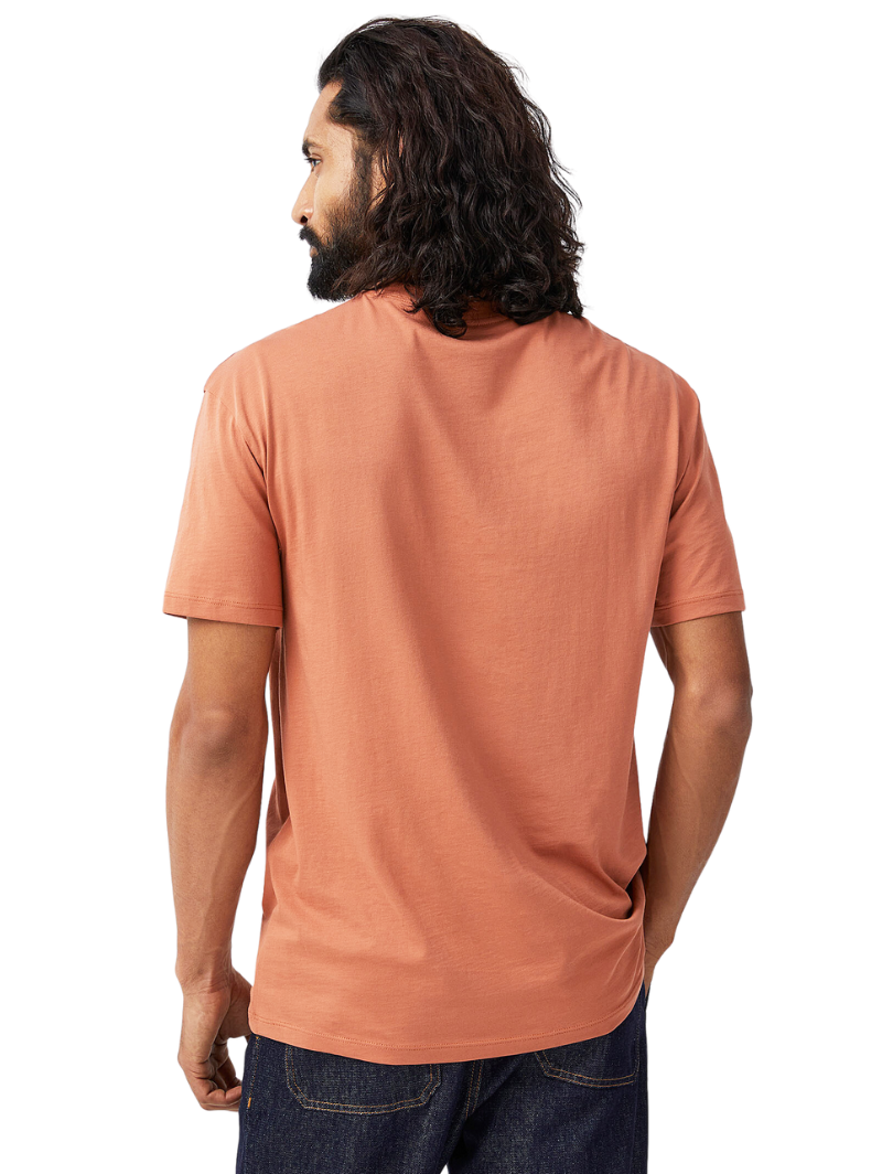Half Sleeves Round Neck Orange T-Shirt