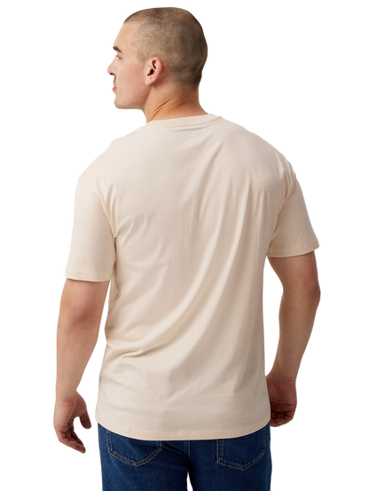 Half Sleeves Round Neck White T-Shirt