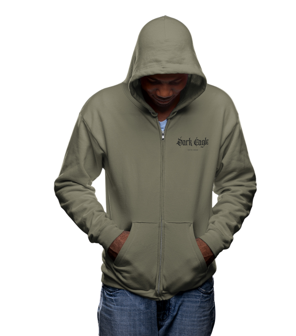 HD Dark Eagle Zipper Hoodie