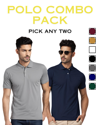 Quality Men's Polo T-Shirt - Pack of 2