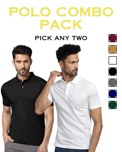 Quality Men's Polo T-Shirt - Pack of 2