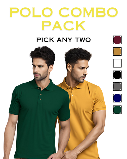 Quality Men's Polo T-Shirt - Pack of 2