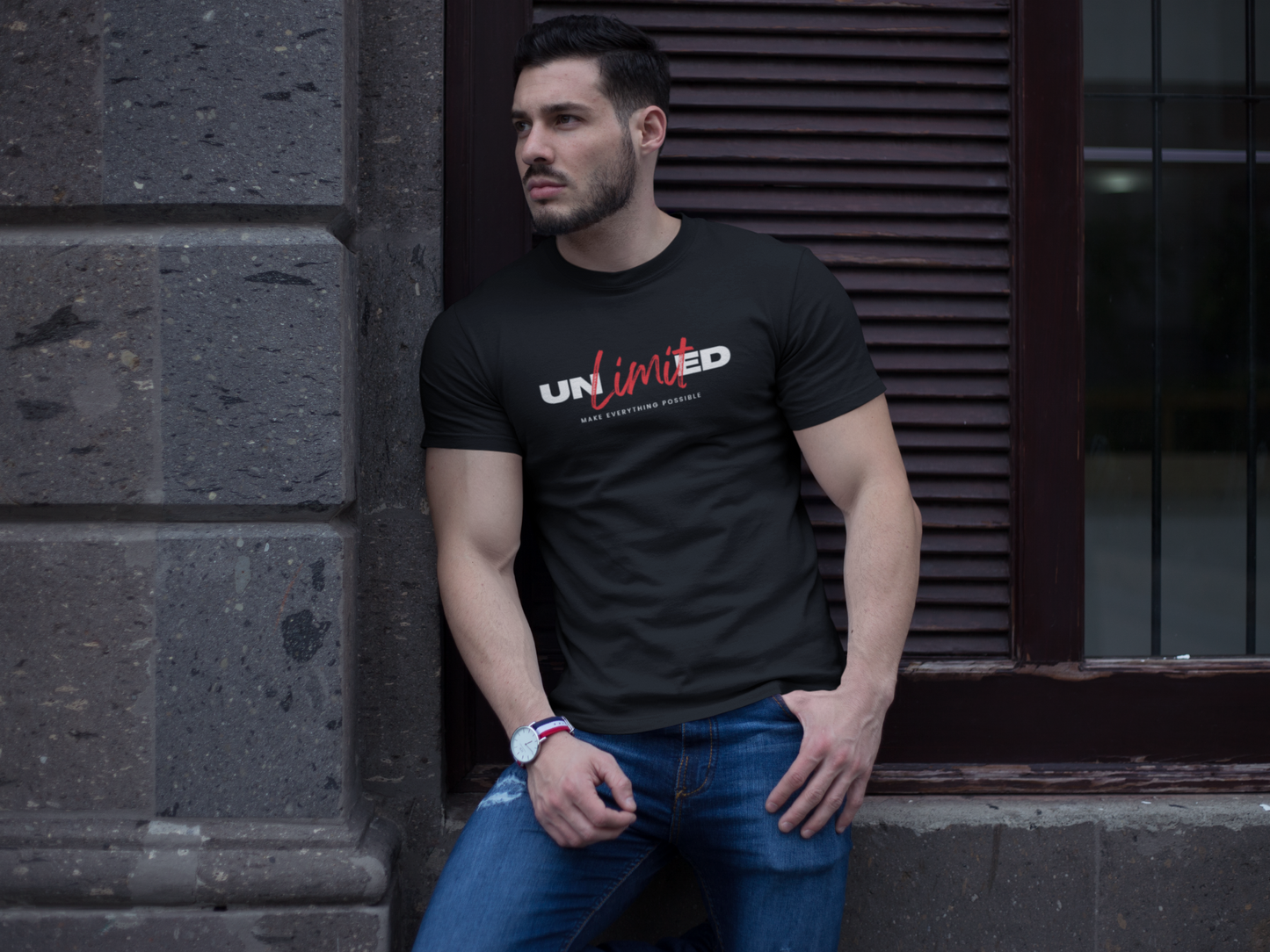 Unlimited Black T-Shirt Printed